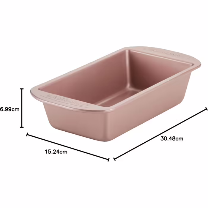 Farberware Nonstick Bakeware Meatloaf/Nonstick Baking Loaf Pan - 9 Inch x 5 Inch, Rose Gold