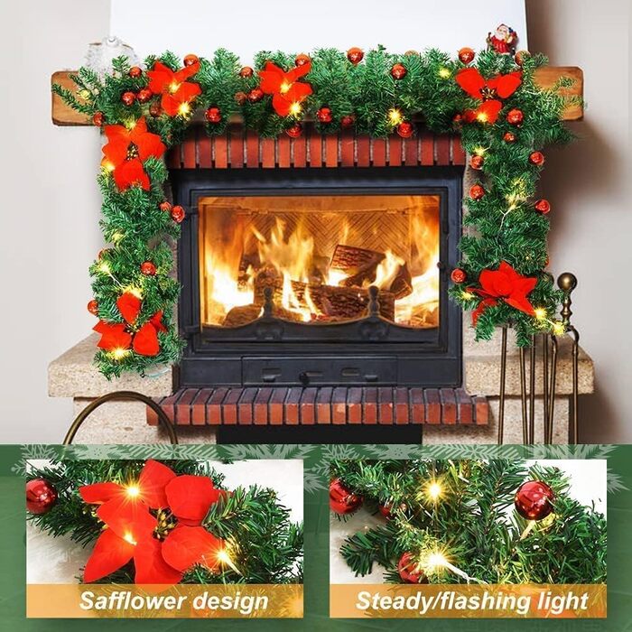 Гірлянда новорічна світлодіодна, 2.7м, 30 LED, зелена, на батарейках