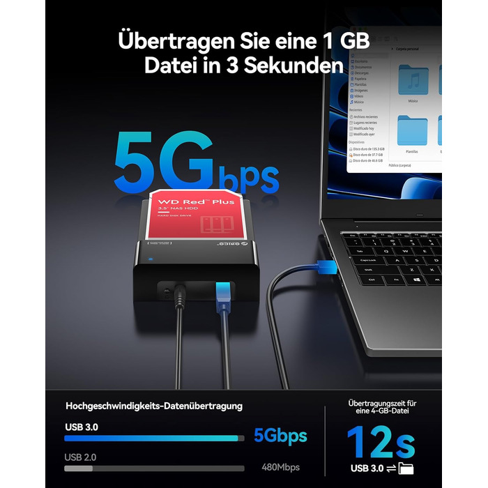 Зовнішня док-станція ORICO USB 3.0 SATA для HDD/SSD 2.5