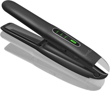 SUNMAY Voga: Бездротове праска для волосся 2-в-1 (праска та плойка), USB, 5000mAh, чорний