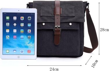 Чоловіча нагрудна сумка OSMIE 16 л, чорна (M) - канвас, для роботи та навчання