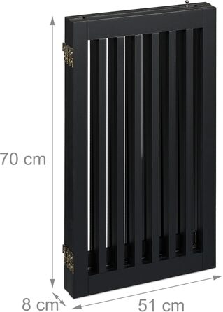 Захисне ворота Relaxdays для собак, 70x207 см, чорний, розкладне