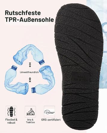 Чоловічі теплі зимові капці LongBay з ефектом пам'яті (Memory Foam) та підкладкою Sherpa, прогумована підошва, чорні, розмір 41 EU