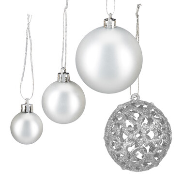 Relaxdays Set of 50 Christmas Baubles
