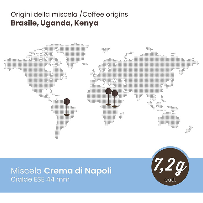 Кавові пади Caffè Toraldo Mischung Crema di Napoli ESE 44 мм, 50 шт