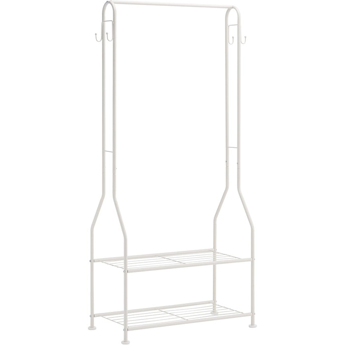 Amazon Basics Wardrobe with Two Shelves, White, 75 x 36.5 x 150 cm (L x W x H)