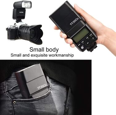 Спалахувач Godox TT350O для камер Olympus та Panasonic, TTL, 2.4G Wireless, GN36, 1/8000s HSS, Mini