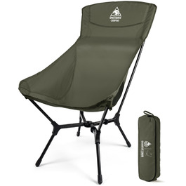 Кемпінговий стілець OneTigris OASISFLEX складний, високий, до 150 кг, зелений Ranger. Стілець для риболовлі, туризму з бічними кишенями
