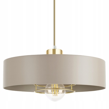Підвісна LED-лампа LEDLUX бежевий + золото, 1 точка освітлення, цоколь E27