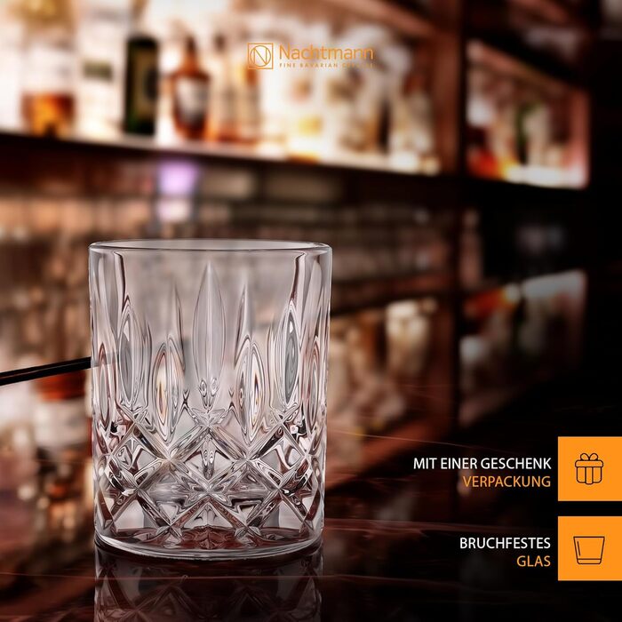 Набір склянок для віскі Nachtmann Noblesse, 2 шт, 295 мл, блакитний, кришталь, 104239