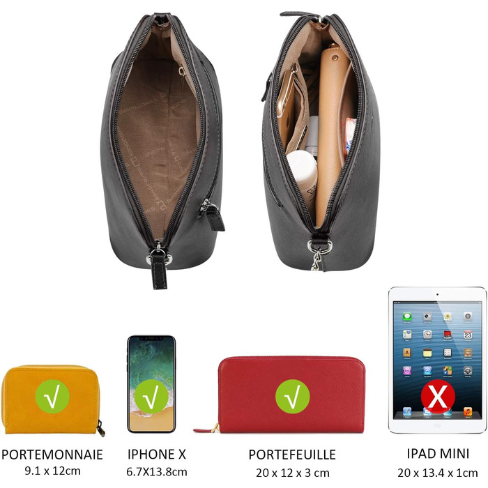 Сумка жіноча David Jones через плече, чорна: кросбоді, клатч, вечірня, повсякденна, зі шкіри PU, на ланцюжку