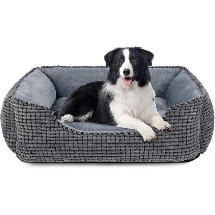 Крісло-ліжко для собак середніх та великих порід, сіре, 76x61x23 см - Joejoy
