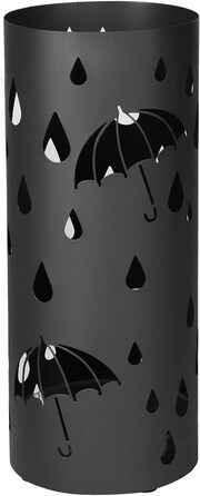 SONGMICS Umbrella Stand - White & Black, 49 x 19.5 cm - Durable & Stylish