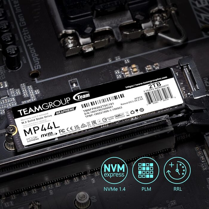 TEAMGROUP MP44L 2TB NVMe SSD: Швидкий диск M.2 PCIe Gen 4 для ноутбука та ПК