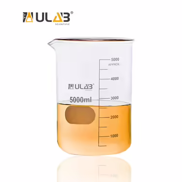 Glas Berker 5000ml, Borosilicate Glass Beaker with Graduations for Laboratory, Kitchen, School UBG1024