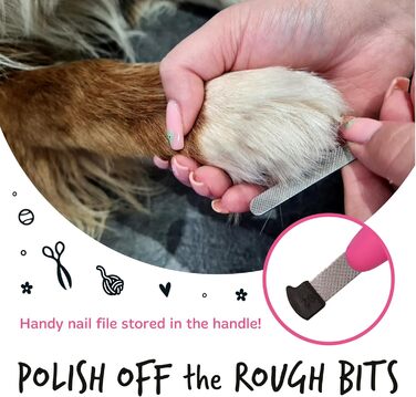 Триммер для собак та котів Bugalugs з захистом та пилочкою. Підходить для собак, котів, цуценят та кошенят. Розмір S-M