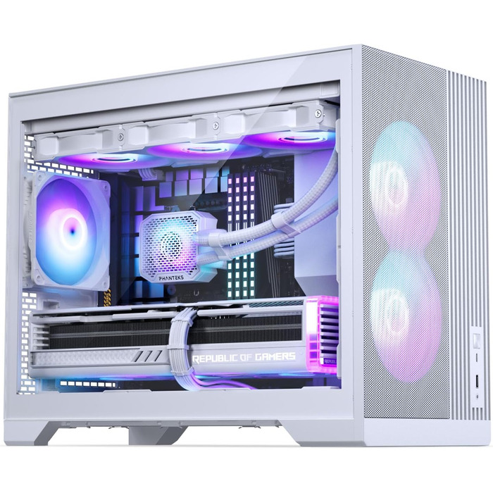 Корпус ПК Phanteks XT M3 Mini-Tower White – компактний Micro-ATX з темперованим склом, підтримкою радіатора 360 мм та відеокарти 430 мм, 3 RGB вентилятори
