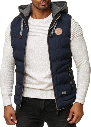Чоловіча тепла жилетка Blackrock з капюшоном та коміром - Navy (темно-синій)