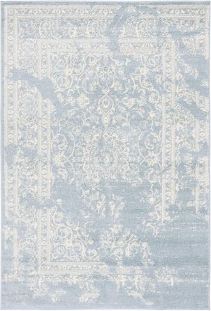 Килим SAFAVIEH Distressed для вітальні, їдальні, спальні - колекція Adirondack, короткий ворс, 122 x 183 см (сірий та кремовий)