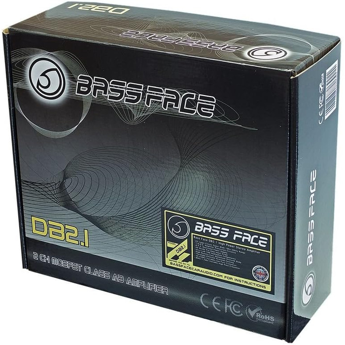 Автомобільний підсилювач Bass Face DB2.1, 2-канальний, стерео, 800 Вт
