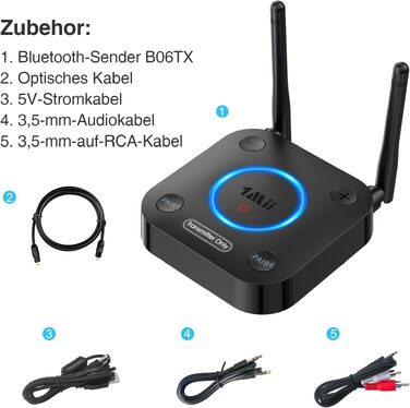 Bluetooth-трансмітер 1Mii B06TX для телевізора з підтримкою aptX Low Latency та aptX HD