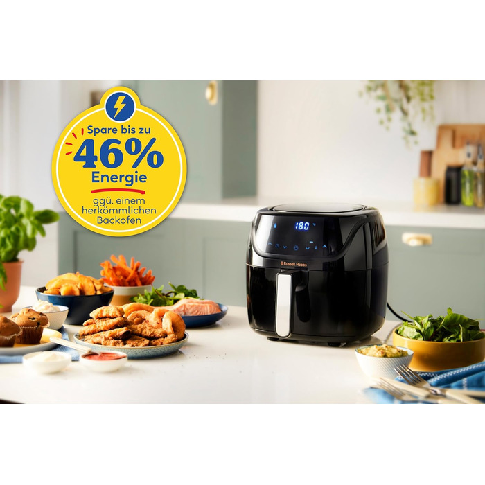 Russell Hobbs SatisFry 4L Rapid Air Fryer - 7 Functions, 10 Programs, Dishwasher Safe