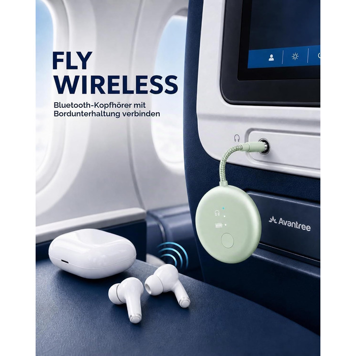 Bluetooth-адаптер для літака Avantree SoundJet R1, зелений