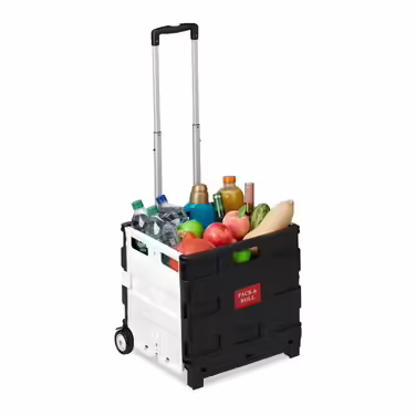 Relaxdays Folding Shopping Trolley with Wheels