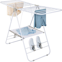 Honey Can Do 2-Tier Folding Clothes Drying Rack, Tripod, DRY-09220, Chrome (Folding Gullwing Drying Rack)