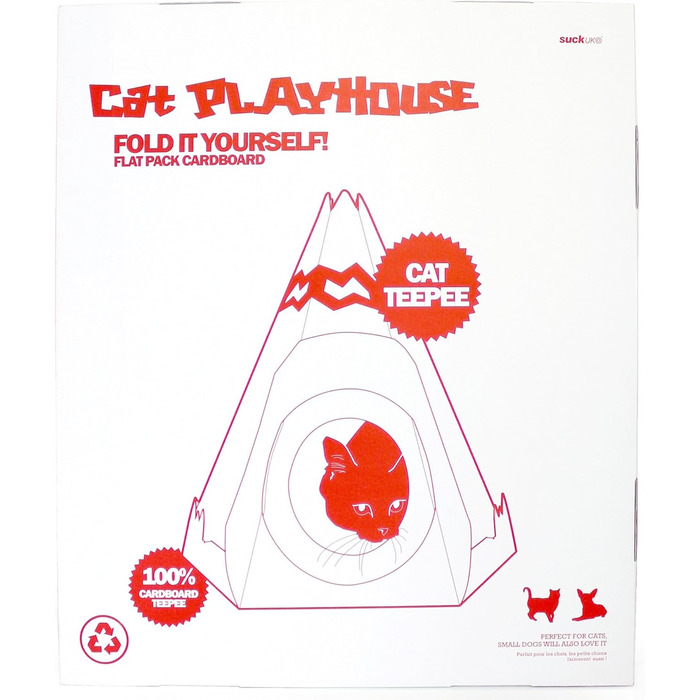 Кіт-будиночок Tipi Suck UK: іграшка-будинок, ліжко та аксесуар для котів, оригінальний подарунок для кота