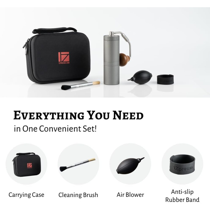 Кавомолка ручна 1Zpresso X-Ultra, чорна, з металевим корпусом