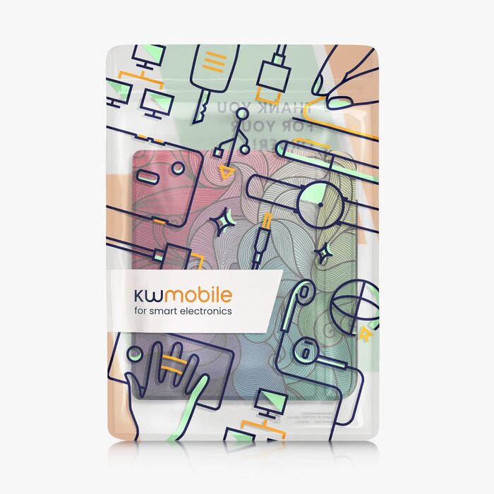 Чохол-книжка kwmobile для Kobo Libra Colour/Tolino Vision Color - яскравий чохол для eReader (рожевий, блакитний, зелений)