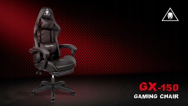 Ігрове крісло Kruger&Matz GX-150, штучна шкіра, чорне