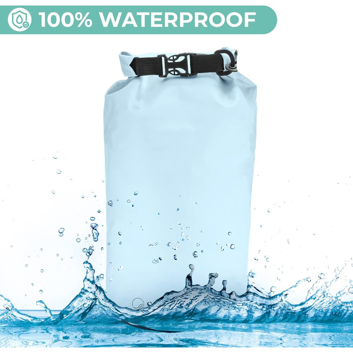 Waterproof Dry Sack – 5L, 10L, 20L, or 30L – waterproof bags to protect food and gear at the beach or while kayaking, hiking, camping, and boating – the perfect dry bag for wet outdoor activities