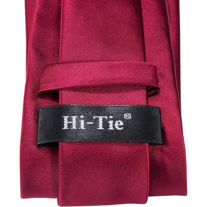 Чоловіча краватка Hi-Tie з шовку: формальний комплект з кишеньковою хустинкою та затискачами для манжетів (весілля, бізнес)