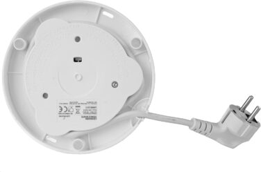 Електричний чайник LEHMANN з нержавіючої сталі 1.7L, 2200W, швидкий нагрів, подвійні стінки, автовимкнення та захист від перегріву, BPA-free, для дитячого харчування, чаю та кави (білий)