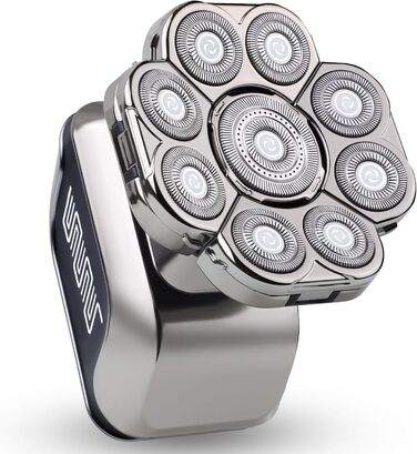 Електрична машинка для гоління 9D для чоловіків, 5-в-1 набір для догляду, LED-дисплей, USB-C зарядка