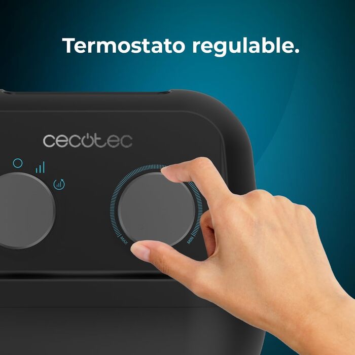 Керамічний обігрівач Cecotec Ready Warm 6100 Ceramic Rotate: обігрів до 20 м², 1500 Вт, регулювання температури, захист від перекидання, білий/чорний