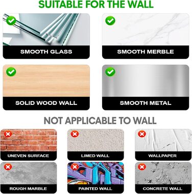 Дзеркальна поличка для душу Carehabi без свердління, 2 шт. з 8 гачками, чорна. Органайзер для ванної кімнати, кухні