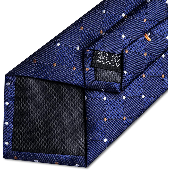 Набір краваток для чоловіків DiBanGu: краватка, хустинка, запонки, затискач. Шовкові, з візерунками смужок та клітин, блакитно-зелені (морська хвиля). Для офіційного стилю, весілля, ділових зустрічей.