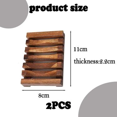 Дві дерев'яні мильниці еко-стилю для ванної кімнати та кухні, ручної роботи, біорозкладні