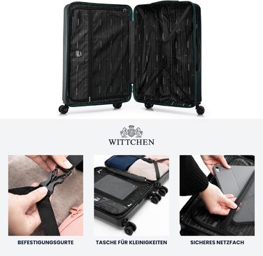 WITTCHEN Skyspeed Line - великий валіза-телескопічний кофр з ABS, 4 колеса, комбінаційний замок, для авіакомпаній Lufthansa/Eurowings/Ryanair/Condor