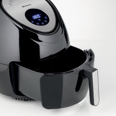 Ariete Air Fryer XXL 4618, Hot Air Fryer 7 Liter, 60-Minute Timer, LCD and Touchscreen with 7 Cooking Levels, Maximum Temperature 200° C, Capacity 2.5Kg, 1800W, Black Black