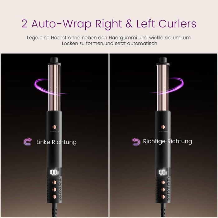 Airstyler 6-в-1: Фен-щітка, локони, об'єм, випрямлення, сушка волосся (Rose Gold)