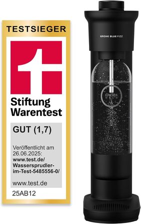 GROHE Blue Fizz Набір для газованої води (3 рівні газування, без CO2 балона, 1x 0,85л пляшка + засіб для чищення), чорний, 31943K00