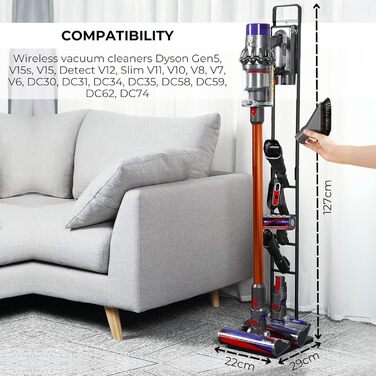Підставка для пилососів Dyson: V15, V12, V11, V10, V8, V7, V6, DC58, DC59, DC62, DC74. Органайзер для акумуляторних пилососів Dyson. Рама-тримач (S3196)