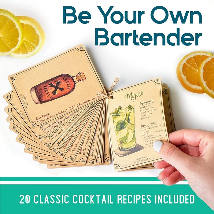 Black Cocktail Shaker Set - Bartender Kit with Tools - Kb4