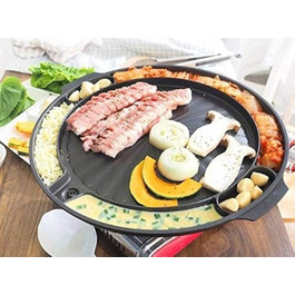 Сковорода-гриль Queen Sense для корейського барбекю Samgyeopsal, антипригарна, для плити, з системою відведення жиру