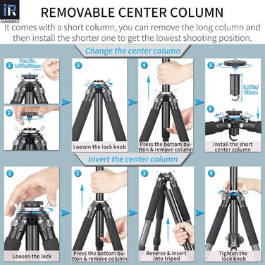 Професійний компактний карбоновий штатив INNOREL GT284C для DSLR-камер з кулею, максимальне навантаження 25 кг