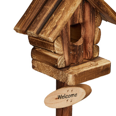 Relaxdays Decorative Birdhouse with Flower Pot